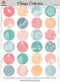 برچسب مدل وینتیج میواستیکر کد VC03