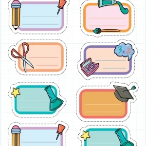 برچسب نام و نام خانوادگی میواستیکر کد SC25