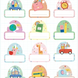 برچسب نام و نام خانوادگی میواستیکر کد SC07