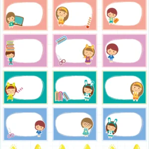 برچسب نام و نام خانوادگی میواستیکر کد SC08